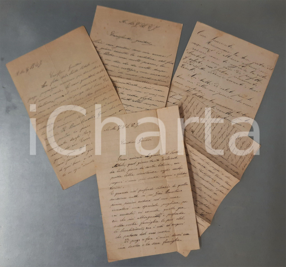 Autografo originale 19001908 CODOGNO / GENOVA Suor Tommasina di Gesù Sacramentato  AUTOGRAFI 1