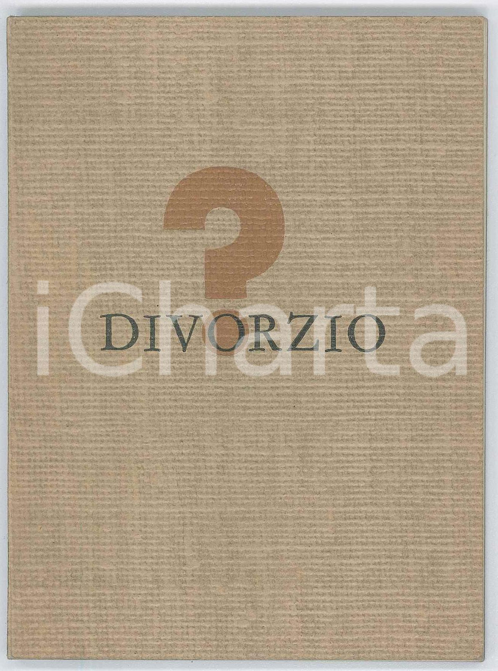 Libro, pubblicazione d epoca 1970 ca MILANO Terz ordine francescano Sant Angelo DIVORZIO? Opuscolo referendum 1