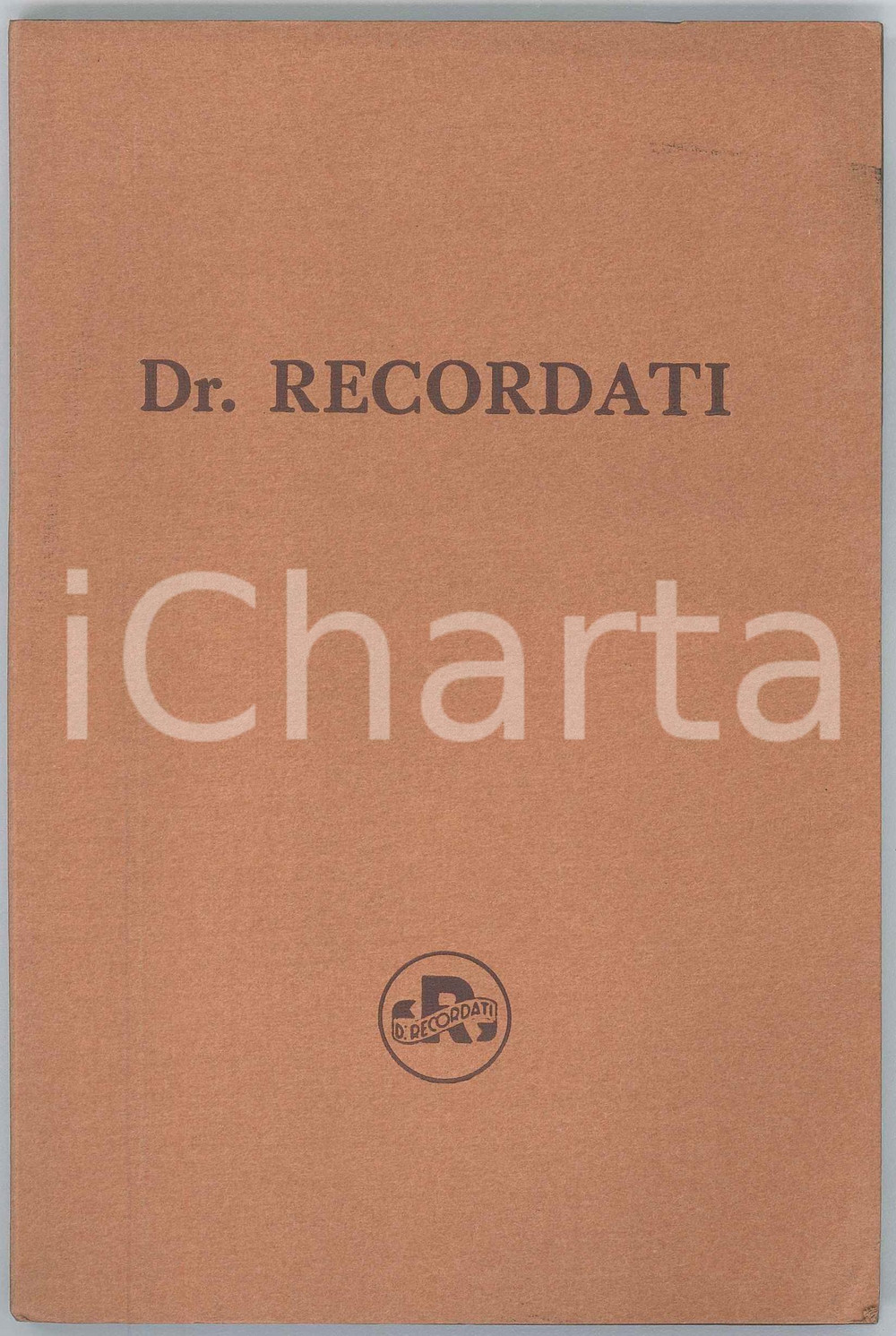 Libro, pubblicazione d epoca 1954 MILANO Prontuario DR. RECORDATI Laboratorio farmacologico  Pubblicazione 1
