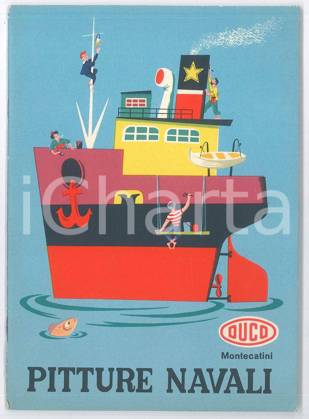 Materiale pubblicitario d’epoca 1950 ca AVIGLIANA  DUCO Catalogo pitture navali MONTECATINI 1