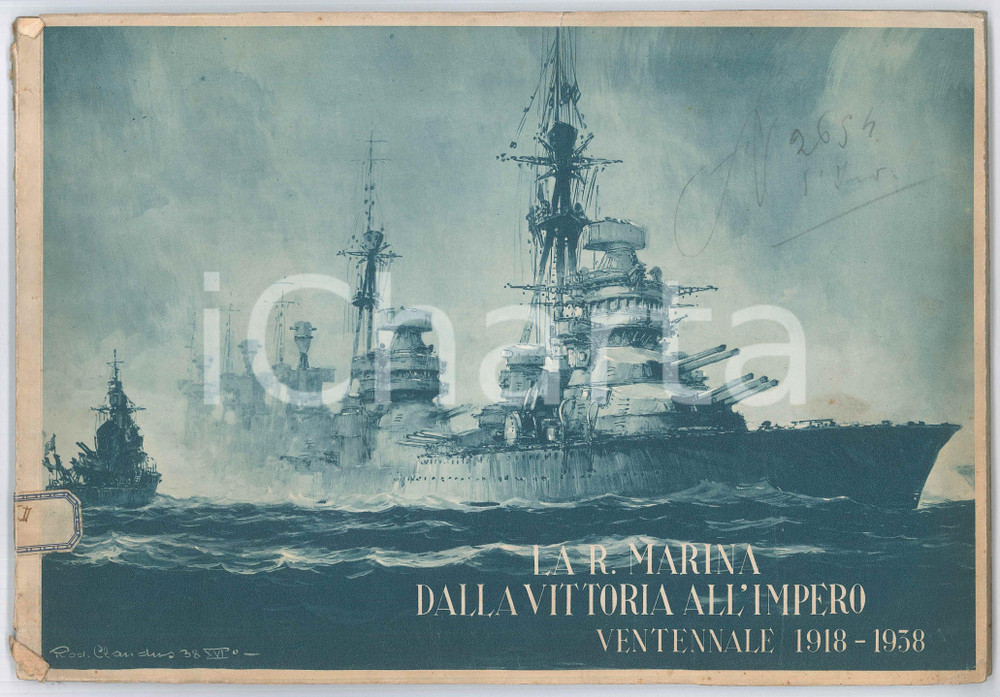 Libro, pubblicazione d epoca 1938 La R. MARINA dalla Vittoria all Impero  Ventennale ILLUSTRATO 1