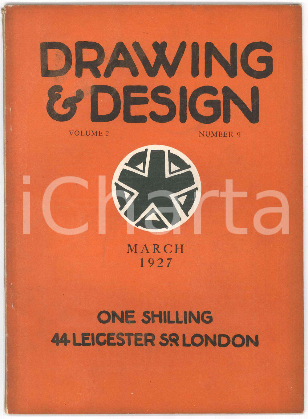 Giornale, rivista storica 1927 DRAWING AND DESIGN Volume 2 Number 9  Magazine ONE SHILLING 1