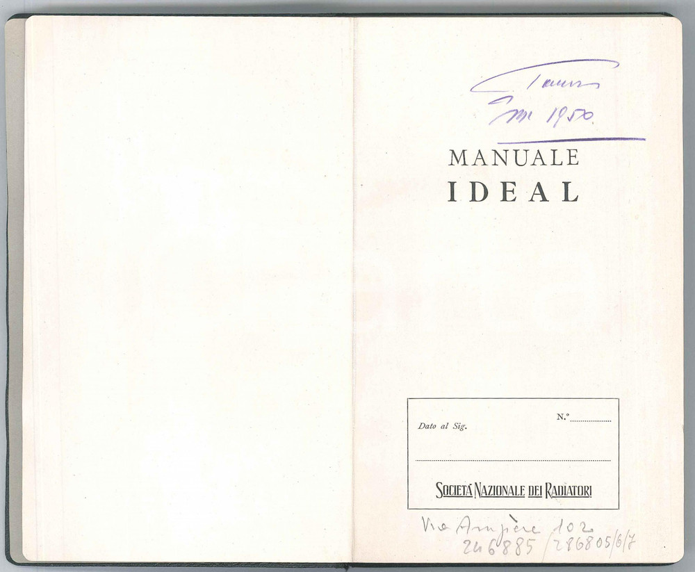 Libro, pubblicazione d epoca 1936 IDEAL Società  Nazionale dei Radiatori  Manuale con cofanetto 336 pagine 1