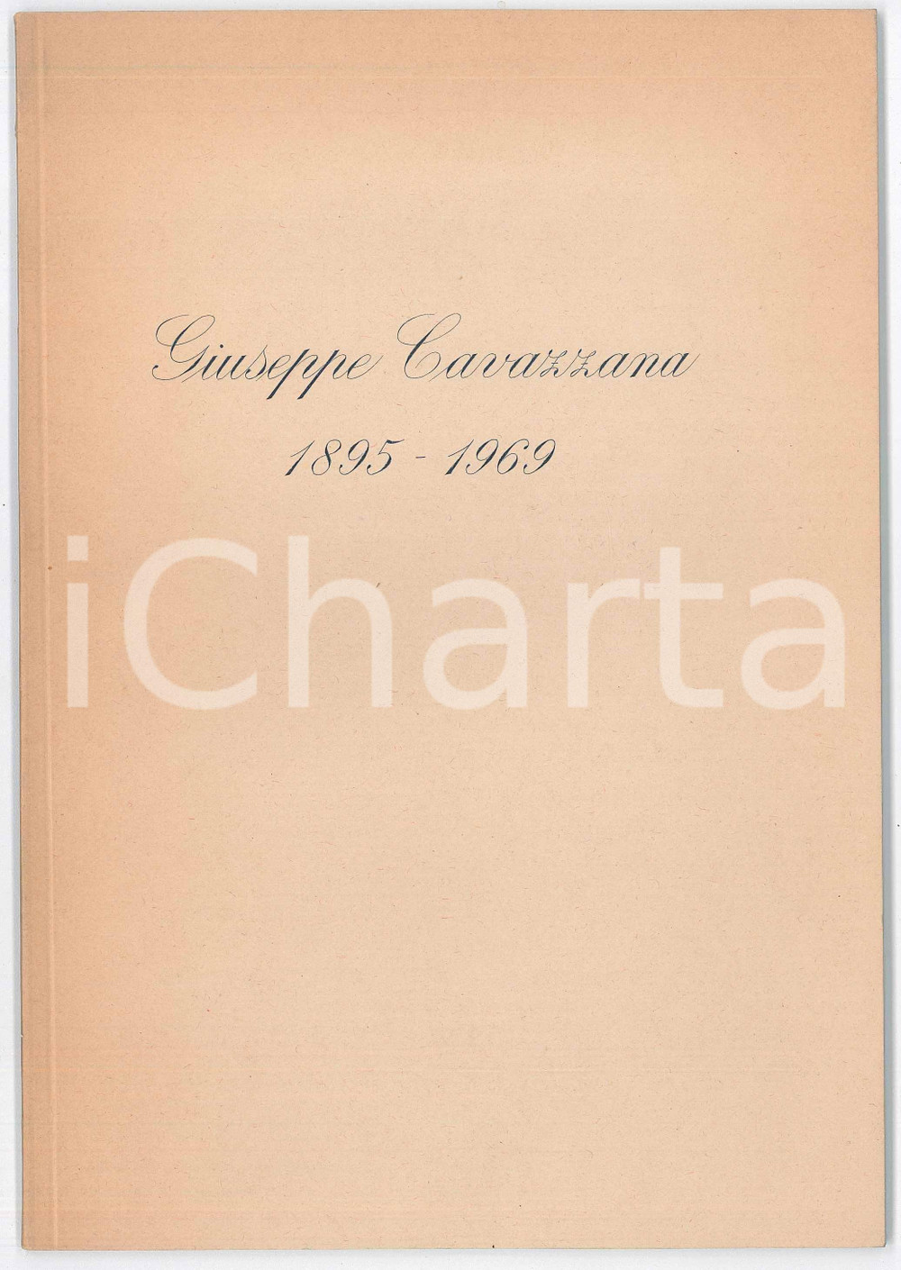 Libro, pubblicazione d epoca 1969 MILANO Avv. Giuseppe Cavazzana 18951969  Pubblicazione commemorativa 1