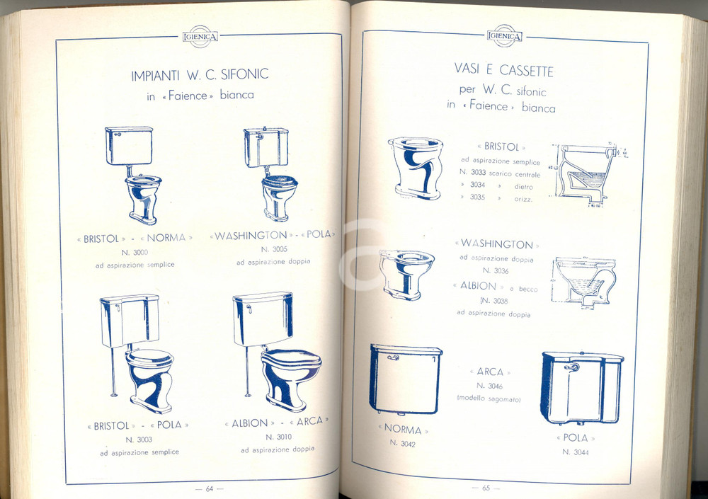 Libro, pubblicazione d epoca 1933 MILANO  IGIENICA Catalogo pparecchi sanitari  Catalogo ILLUSTRATO 208 pp. 1
