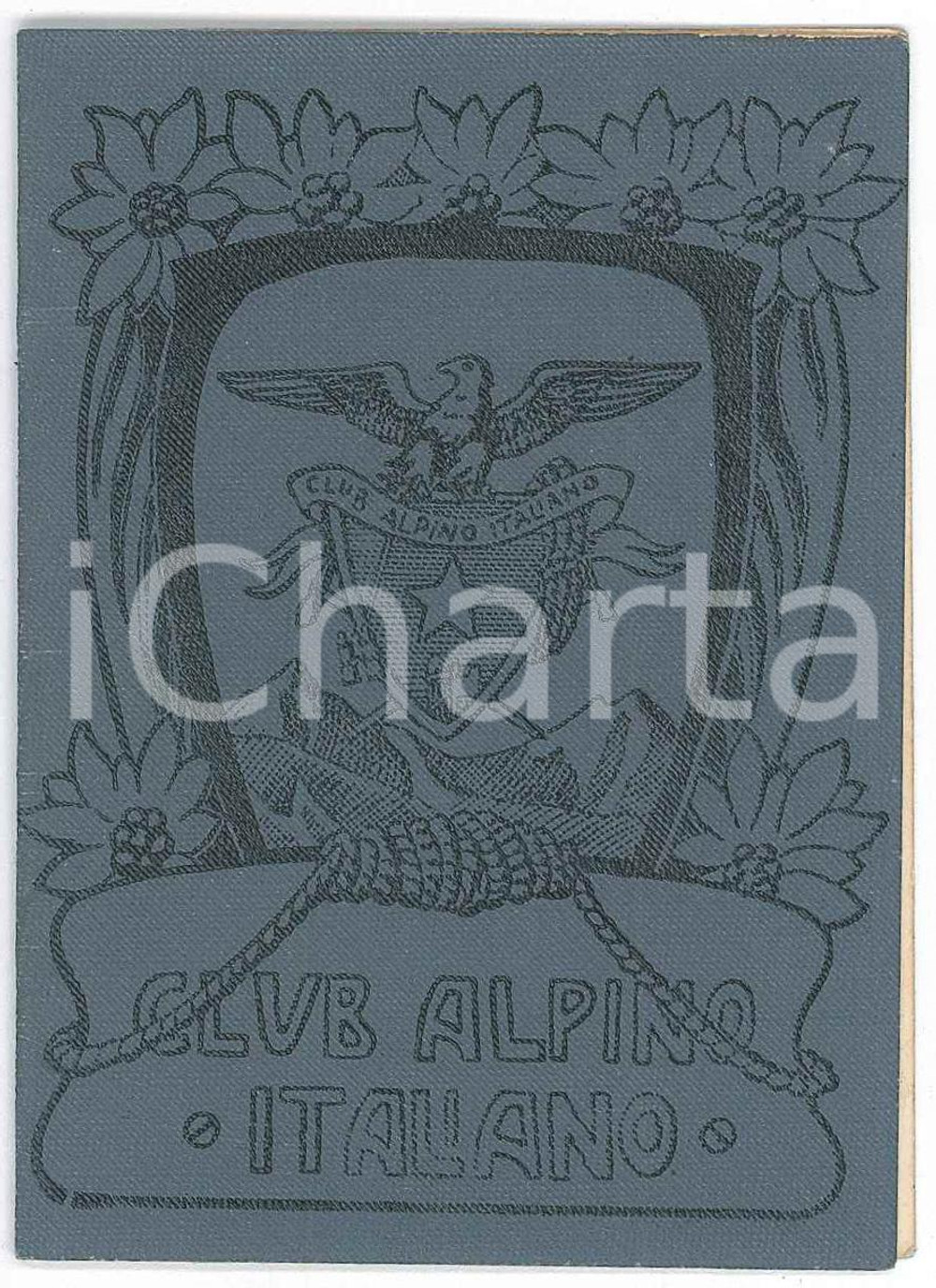 Oggetto da collezione cartaceo 1934 CAI Club Alpino Italiano  Sezione PALERMO  GUF Tessera di riconoscimento 1