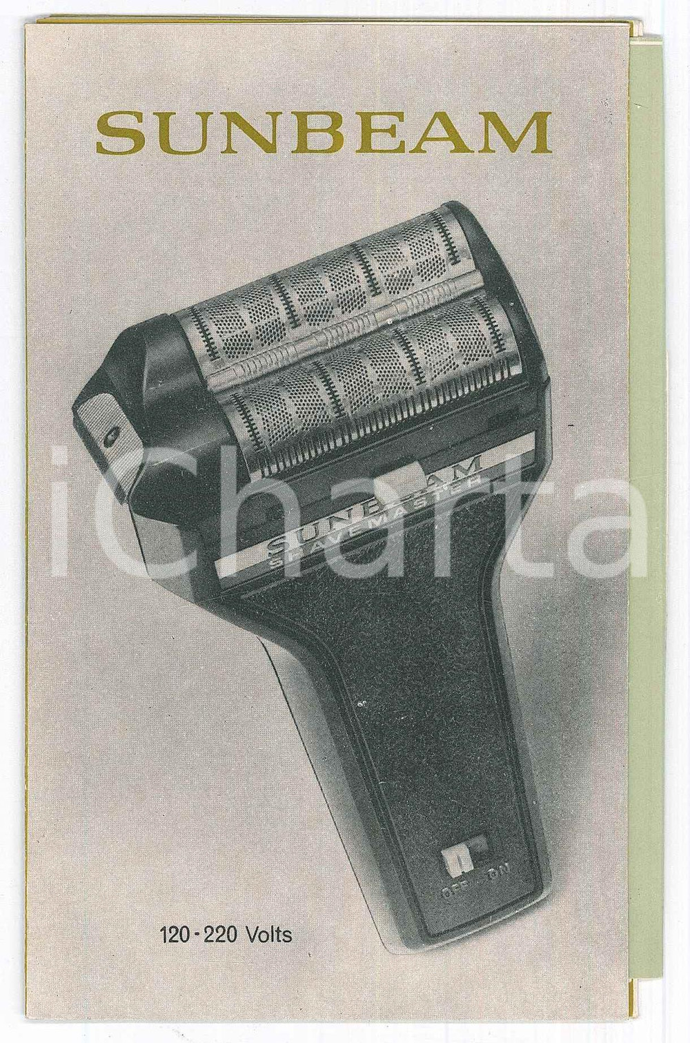 Materiale pubblicitario d’epoca 1970 ca SUNBEAM Rasoio SM7M Manuale d uso 9x15 cm 1