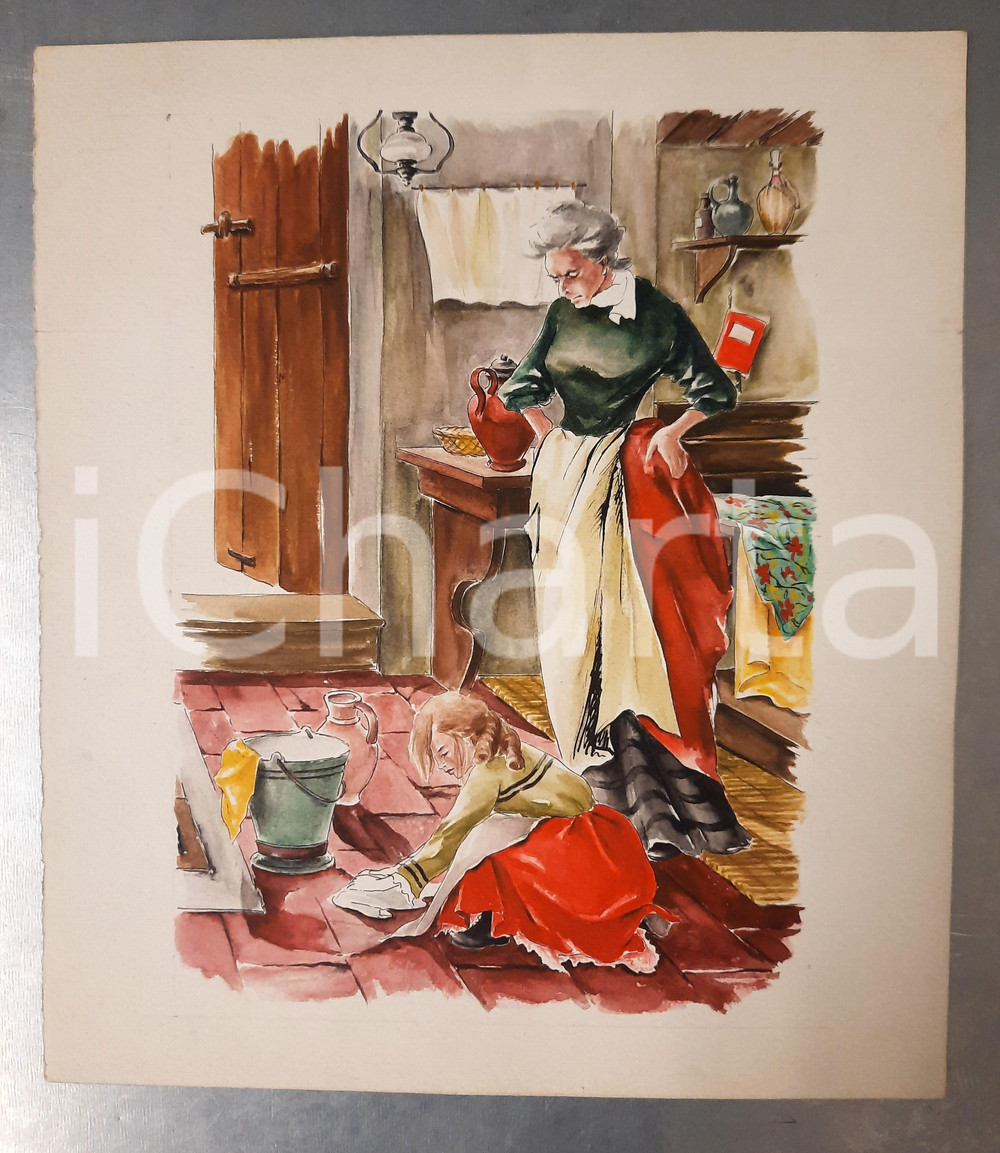 Stampa, bozzetto originale 1950 ca Franca PIZZI  Bozzetto originale  Letteratura per l infanzia 3 23x26 1