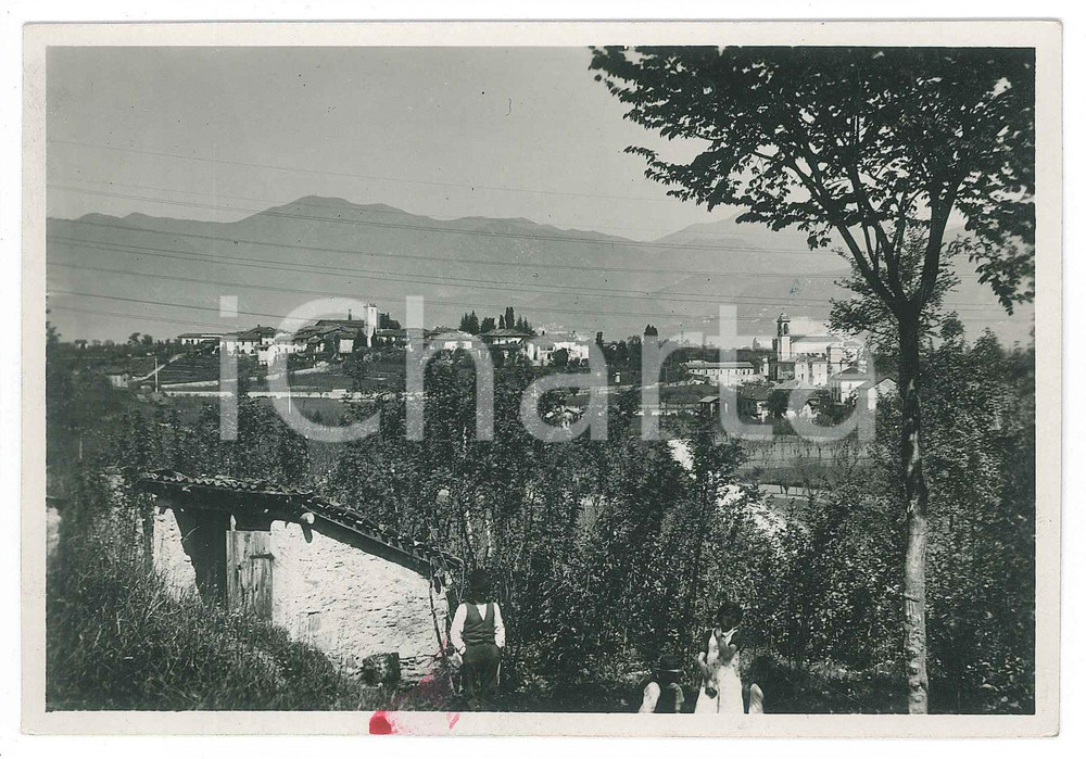 Fotografia d epoca originale 1937 BRIANZA  BRONGIO INFERIORE e SUPERIORE Veduta Foto ANIMATA 15x10 cm 1