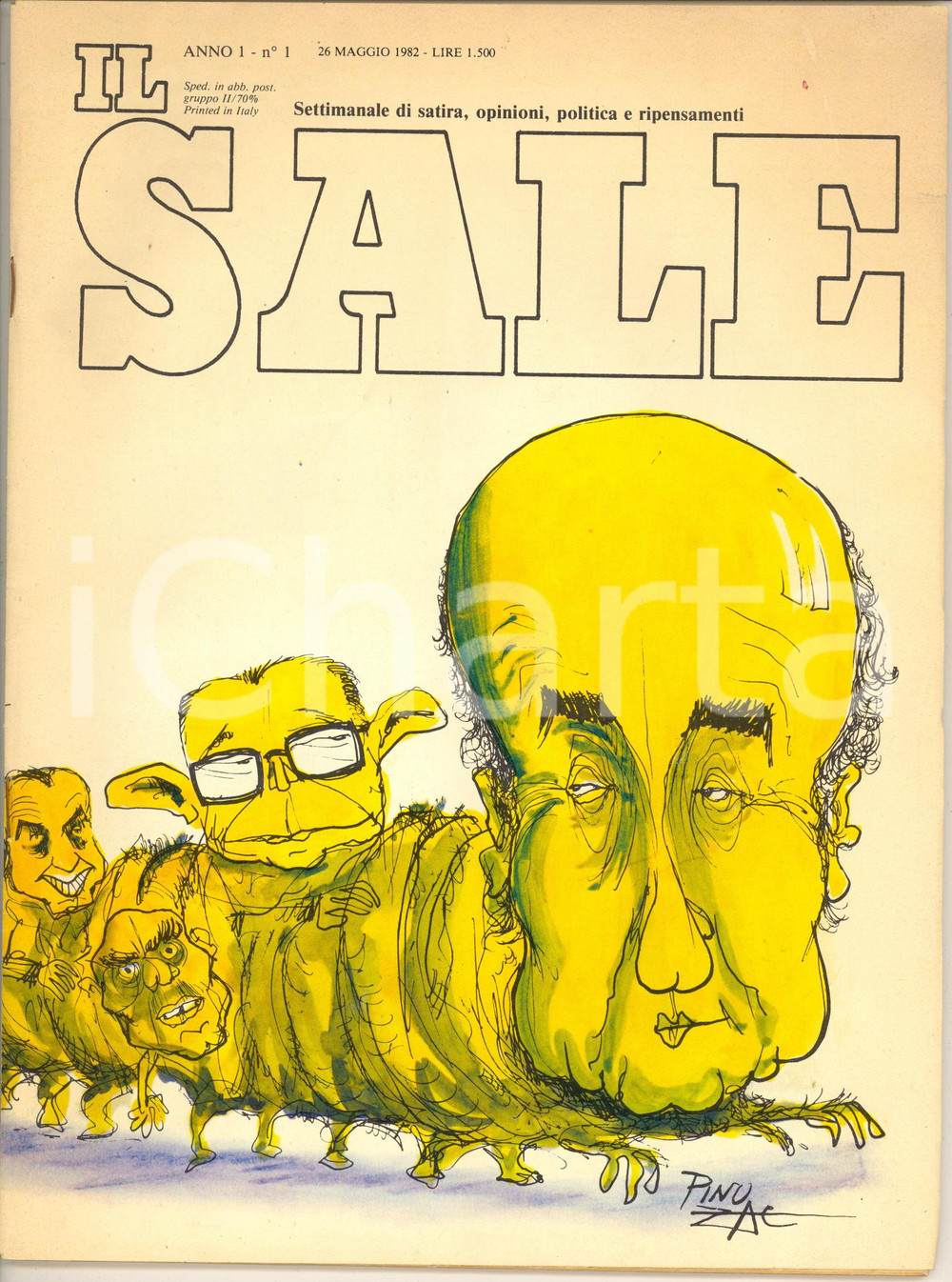 Libro, pubblicazione d epoca 1982 IL SALE Malavita e terrorismo  DC  Settimanale SATIRA anno I nÂ°1 1