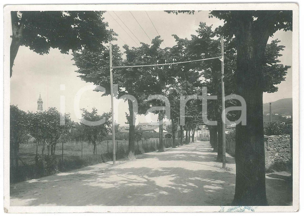 Fotografia d epoca originale 1940 ca OGGIONO LC Viale della Stazione Fotografia 15x10 cm 1