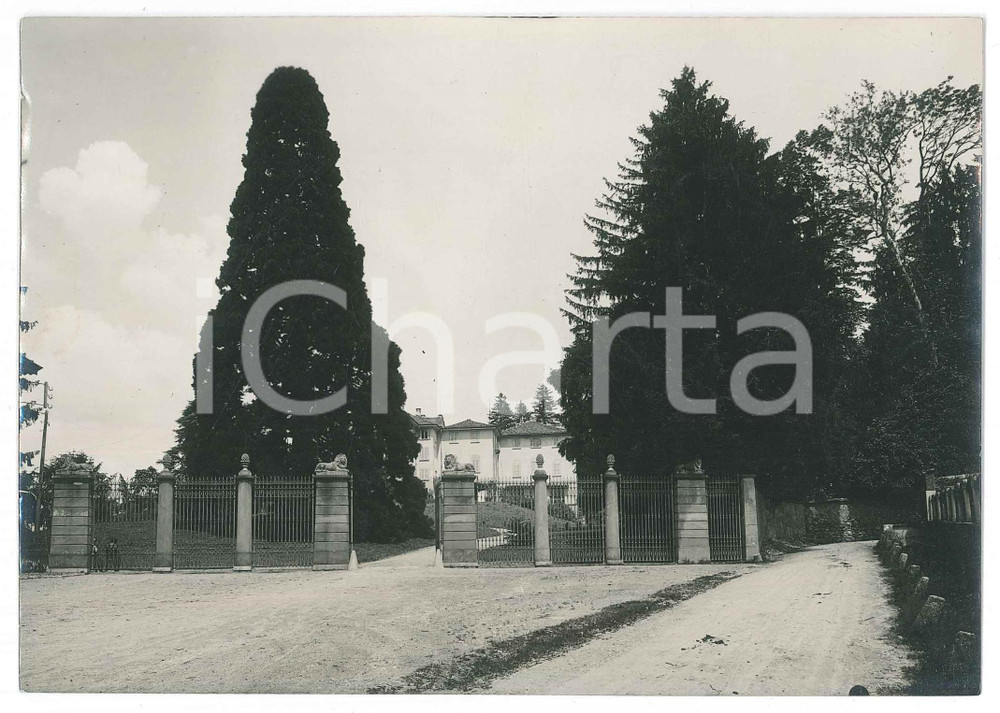 Fotografia d epoca originale 1920 ca OGGIONO LC Castello BELLAVISTA  Ingresso  Foto 17x12 cm 1