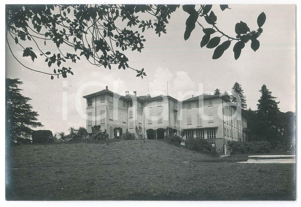 Fotografia d epoca originale 1920 ca OGGIONO LC Castello BELLAVISTA Veduta panoramica  Foto 17x12 cm 1