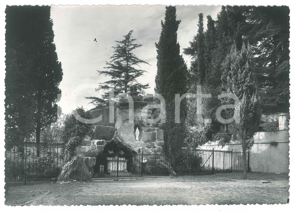 Fotografia d epoca originale 1950 ca OGGIONO LC Grotta della Madonna di Lourdes Foto 17x12 cm 1