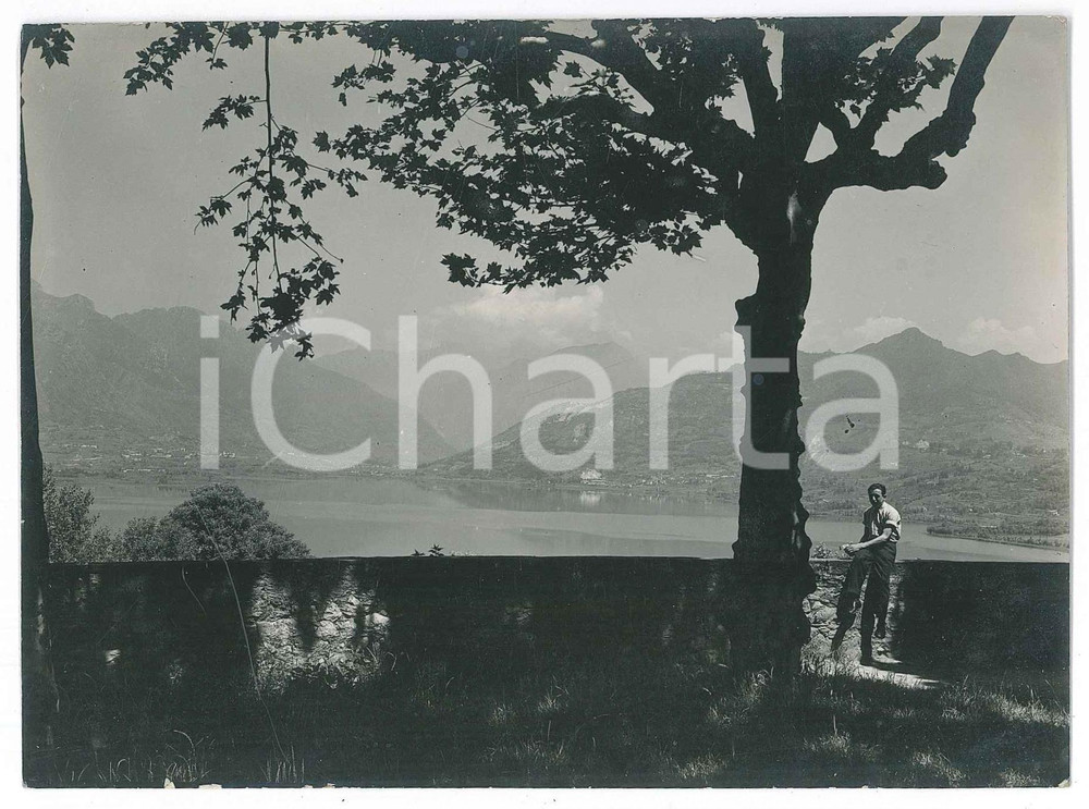 1939 OGGIONO (LC) Panorama sul lago - Fotografia animata 10x17 cm