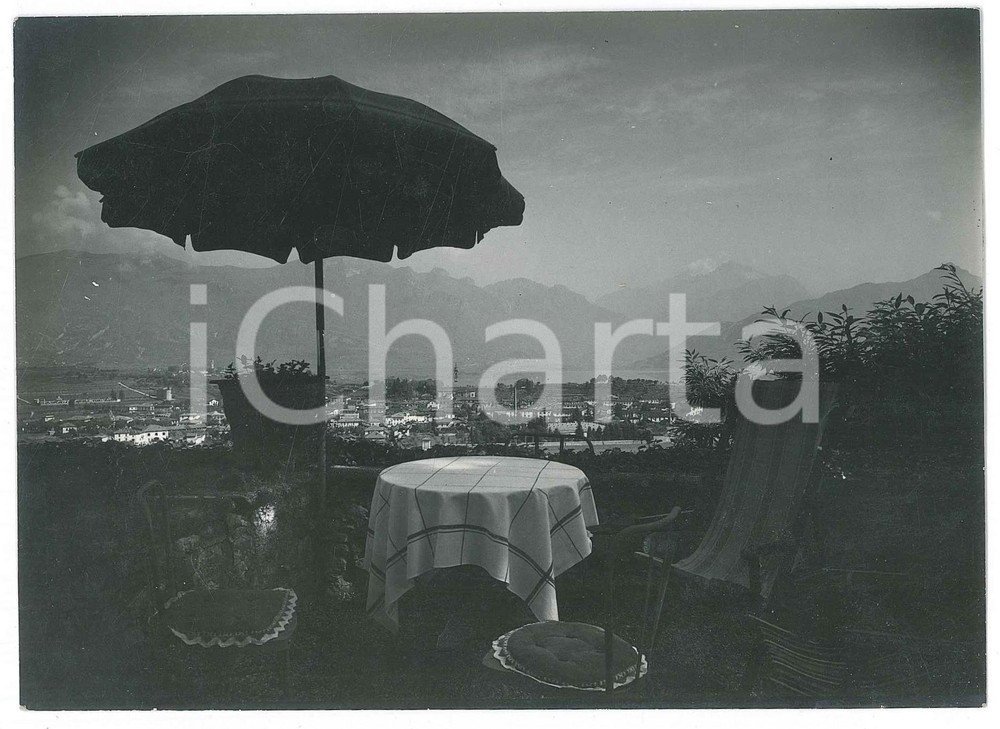Fotografia d epoca originale 1939 OGGIONO  BRIANZA  Panorama da una terrazza Foto 15x10 cm 1