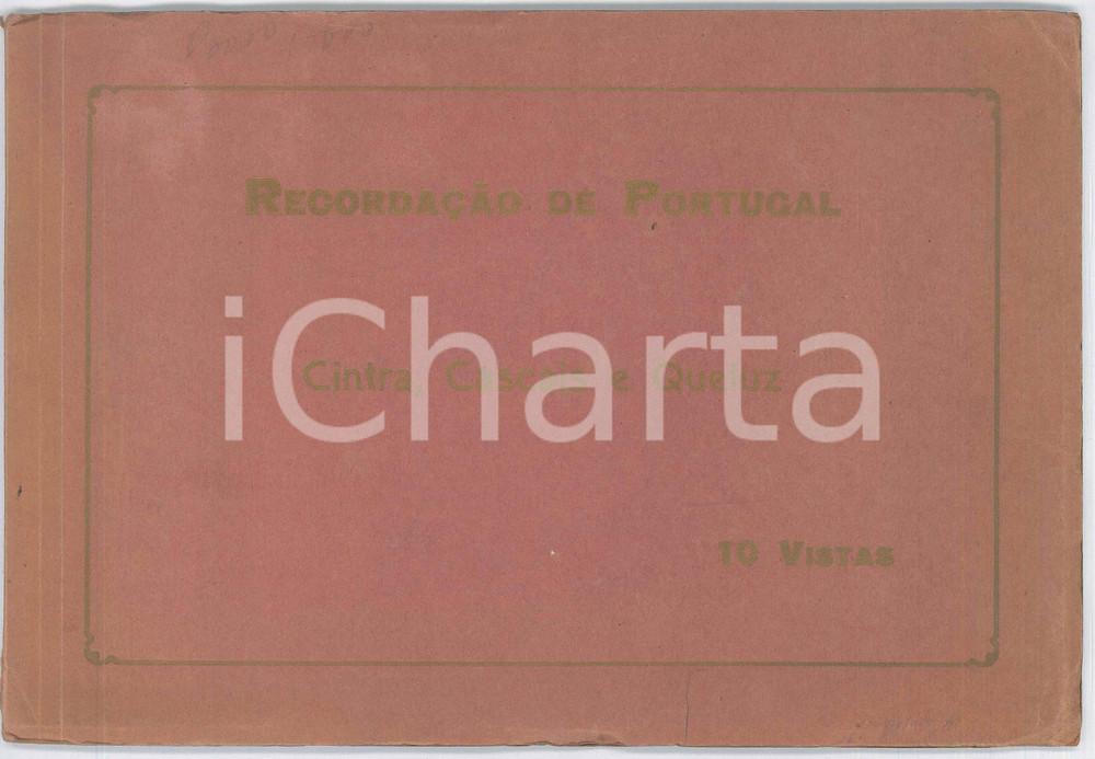 Libro, pubblicazione d epoca 1910 ca PORTUGAL  CINTRA, CASCAIS e QUELUZ Album ILLUSTRATO 10 tavole 27x19 cm 1