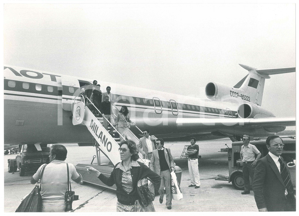 Fotografia d epoca originale 1978 MILANO Arrivo di una delegazione russa  Fotografia 30x22 cm 1 1