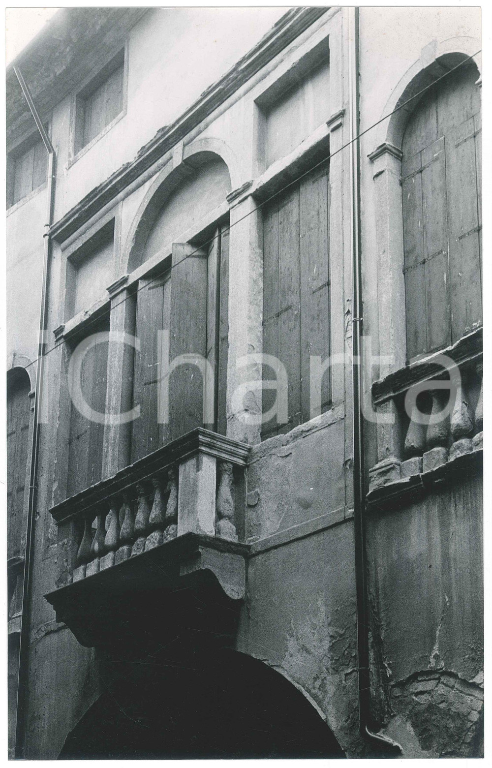 Fotografia d epoca originale 1980 ca PADOVA Edificio storico in ristrutturazione  Serliana  Foto 19x30 1