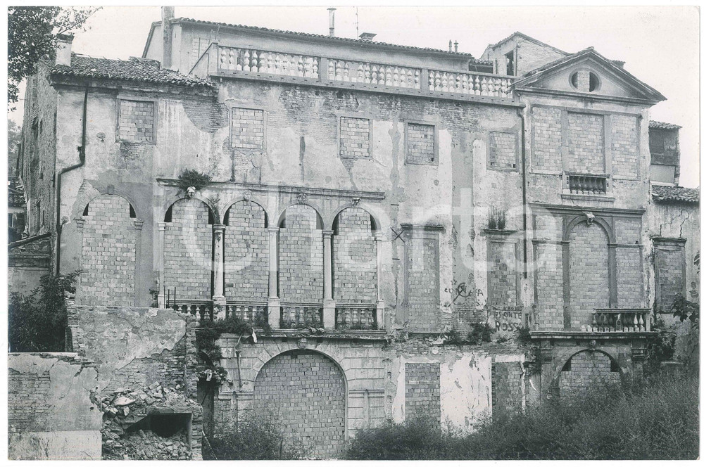 Fotografia d epoca originale 1980 ca PADOVA Edificio storico in fase di ristrutturazione  Foto 30x20 cm 1