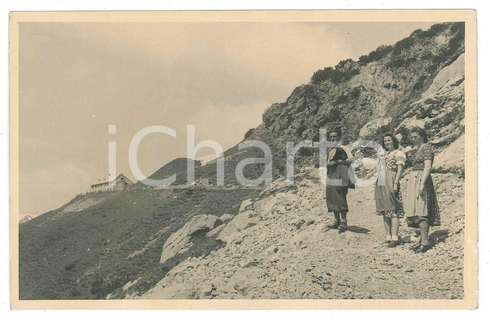 Fotografia d epoca originale 1942 AUSTRIA  Massiccio del DACHSTEIN  Escursionisti  Foto 14x9 cm 1
