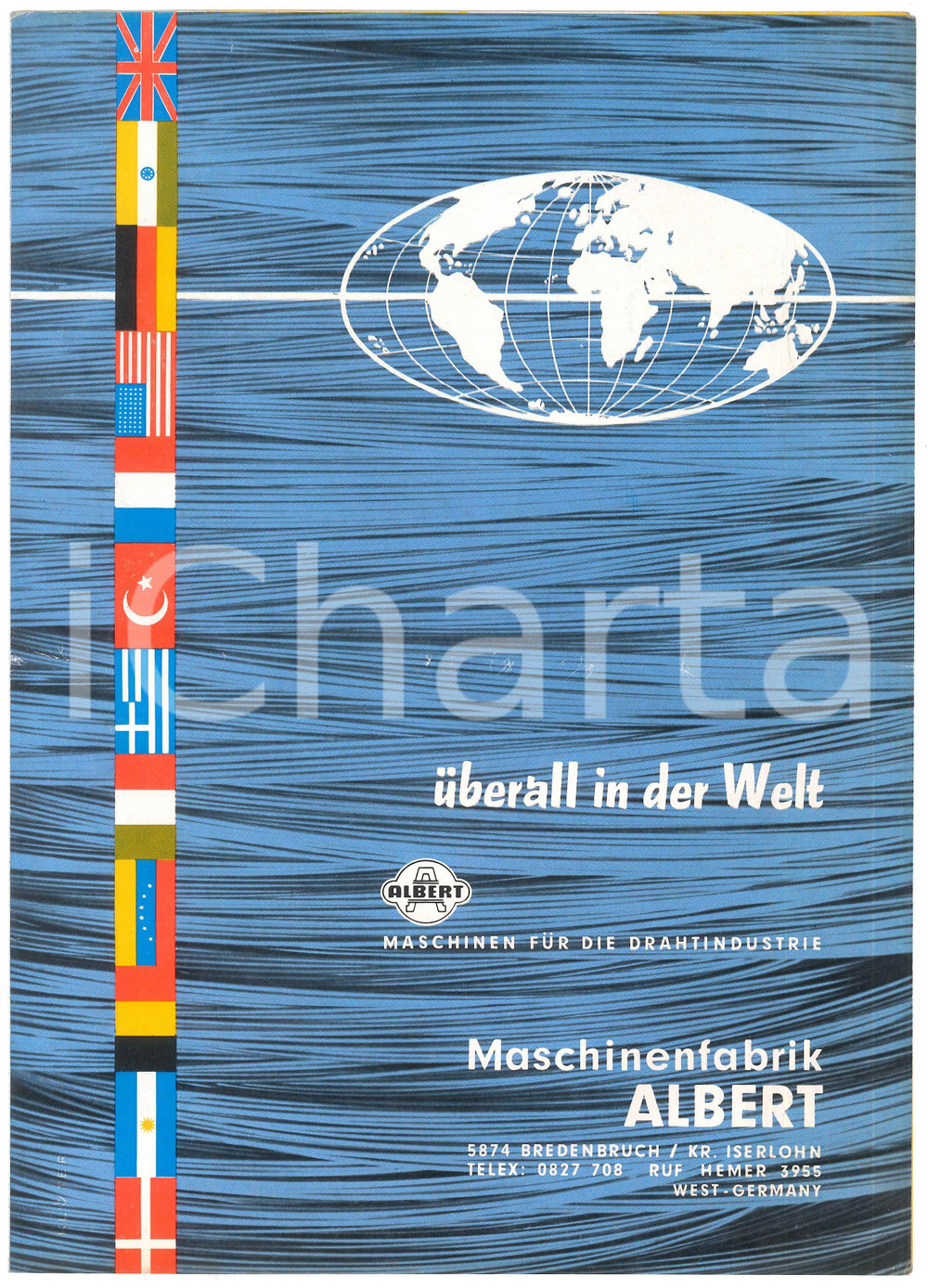 Materiale pubblicitario d’epoca 1970 ca GERMANY Maschinenfabrik ALBERT  Drahtindustrie Catalogue 1