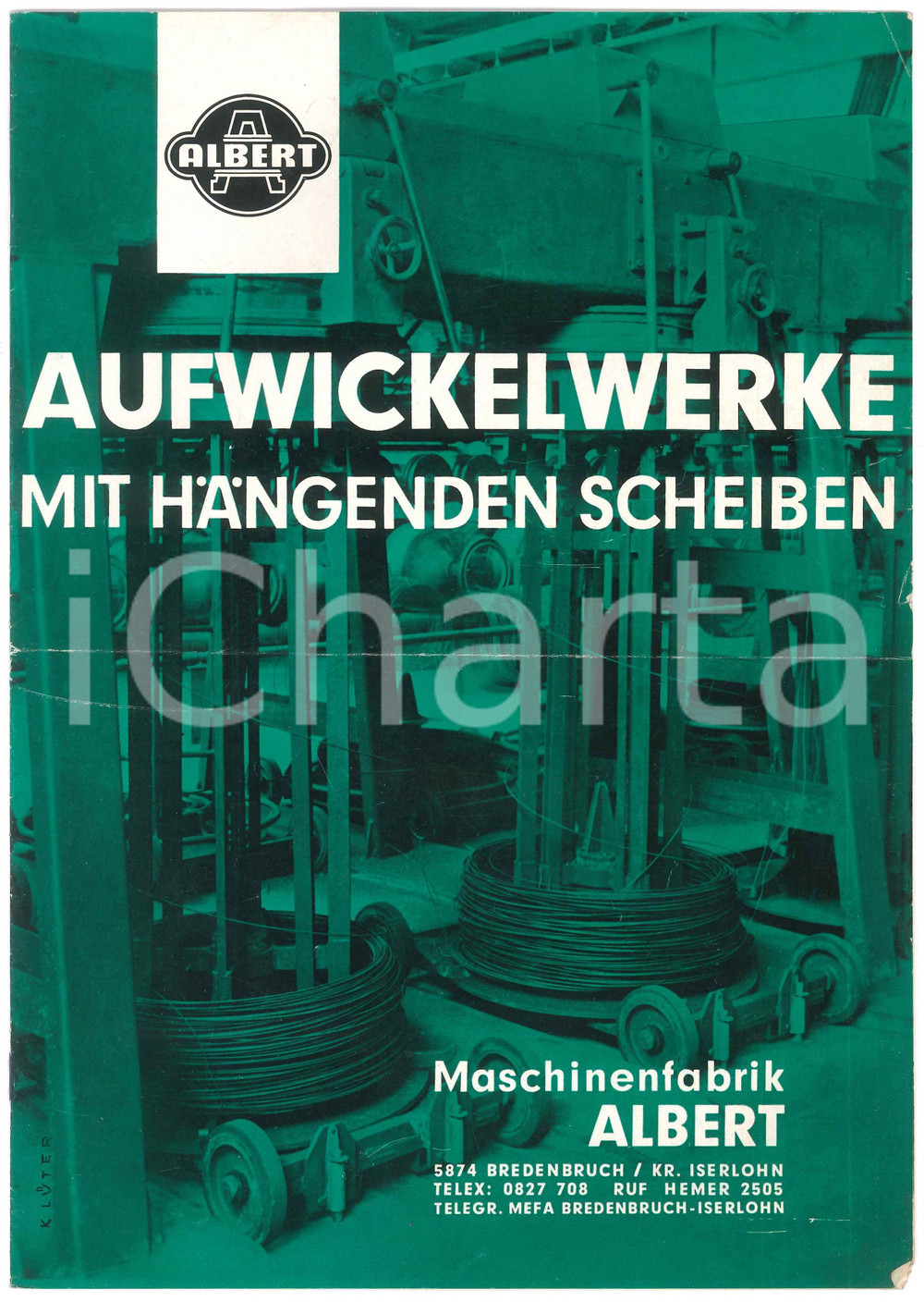 1970 ca GERMANY Maschinenfabrik ALBERT - Aufwickelwerke *Catalogue