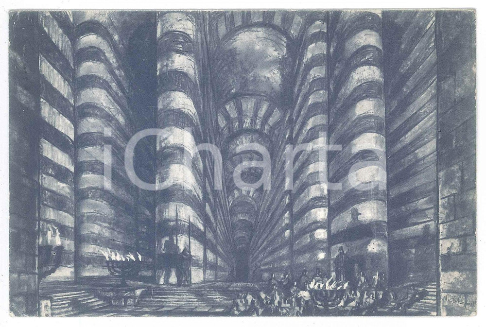 Materiale pubblicitario d’epoca 1984 MILANO Galleria Antonia JANNONE  Mostra Nicola BENOIS Cartolina 1