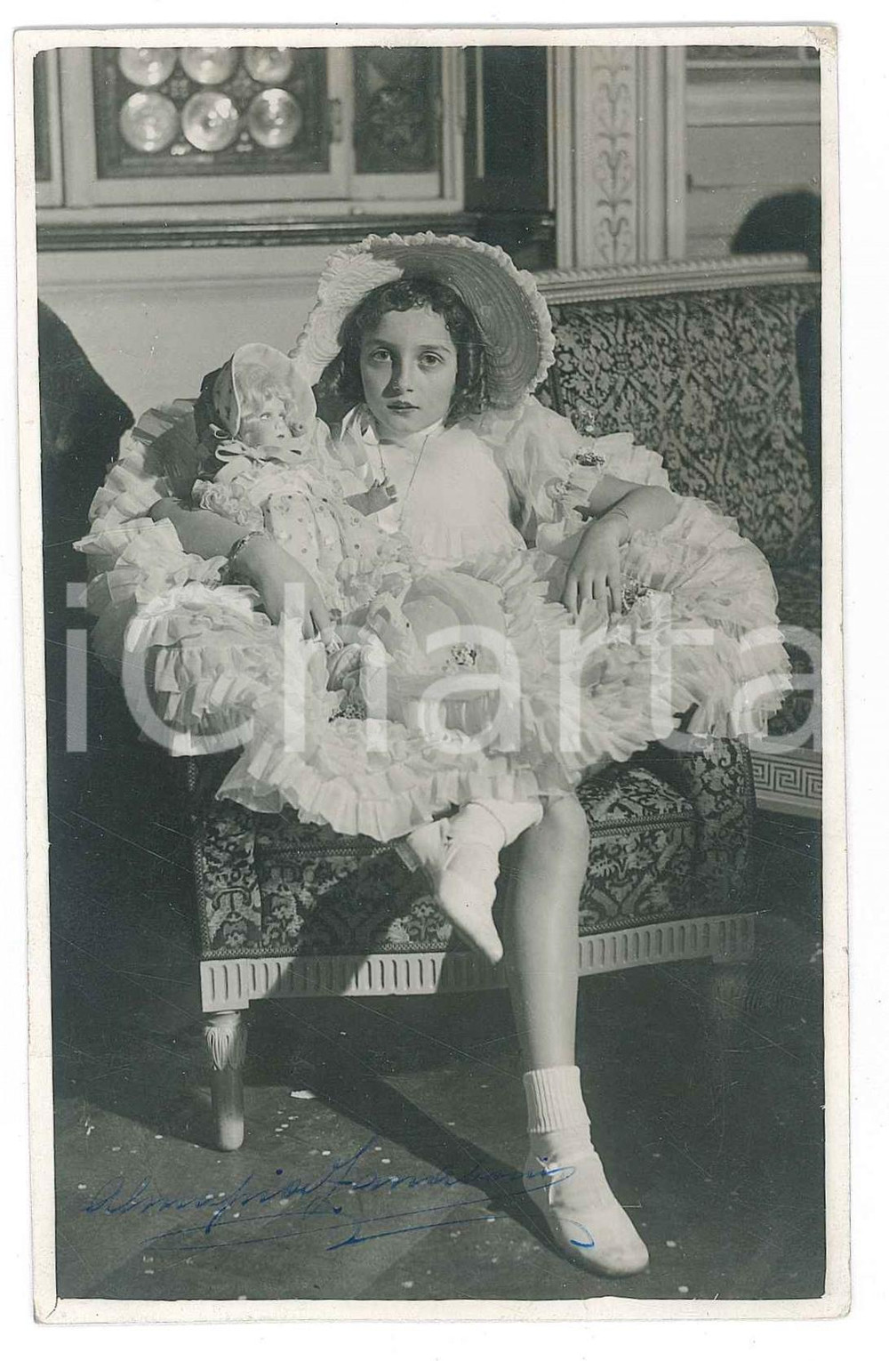 Fotografia d epoca originale 1934 CARNEVALE MILANO Ritratto di Almapia ZANABONI Fotocartolina CARGO 1