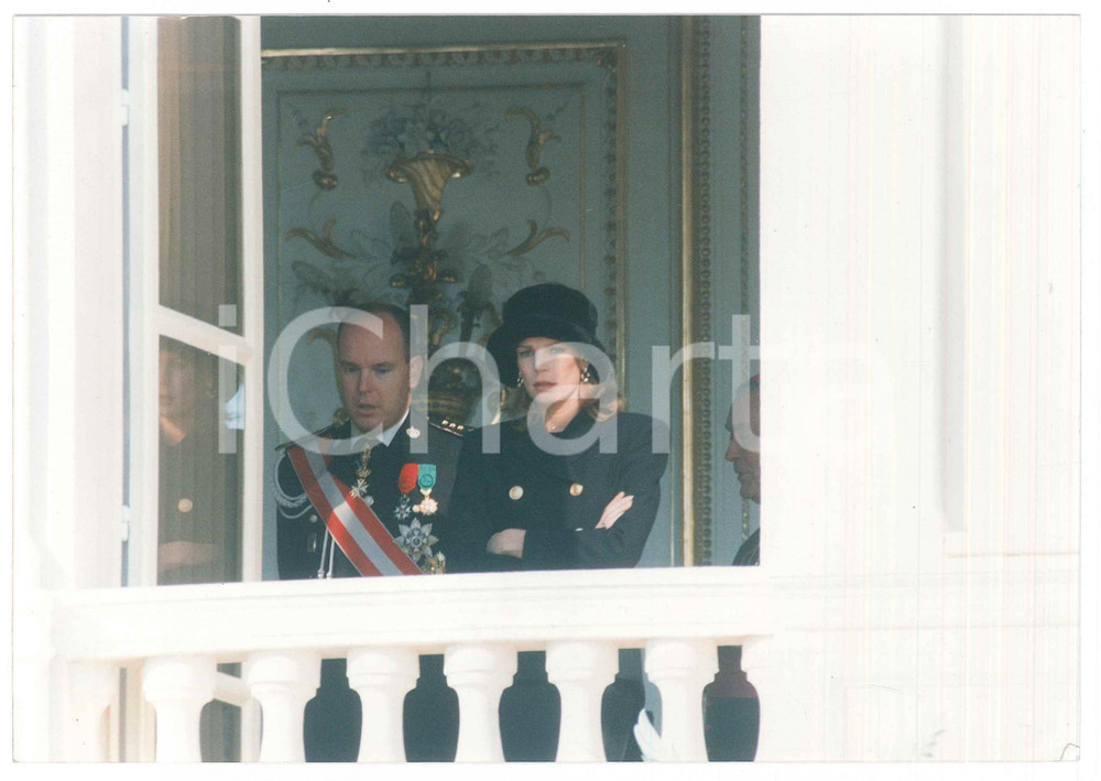 Fotografia d epoca originale 1995 ca PRINCIPATO DI MONACO Principi Alberto e StÃ©phanie di Monaco  Foto 21x15 1