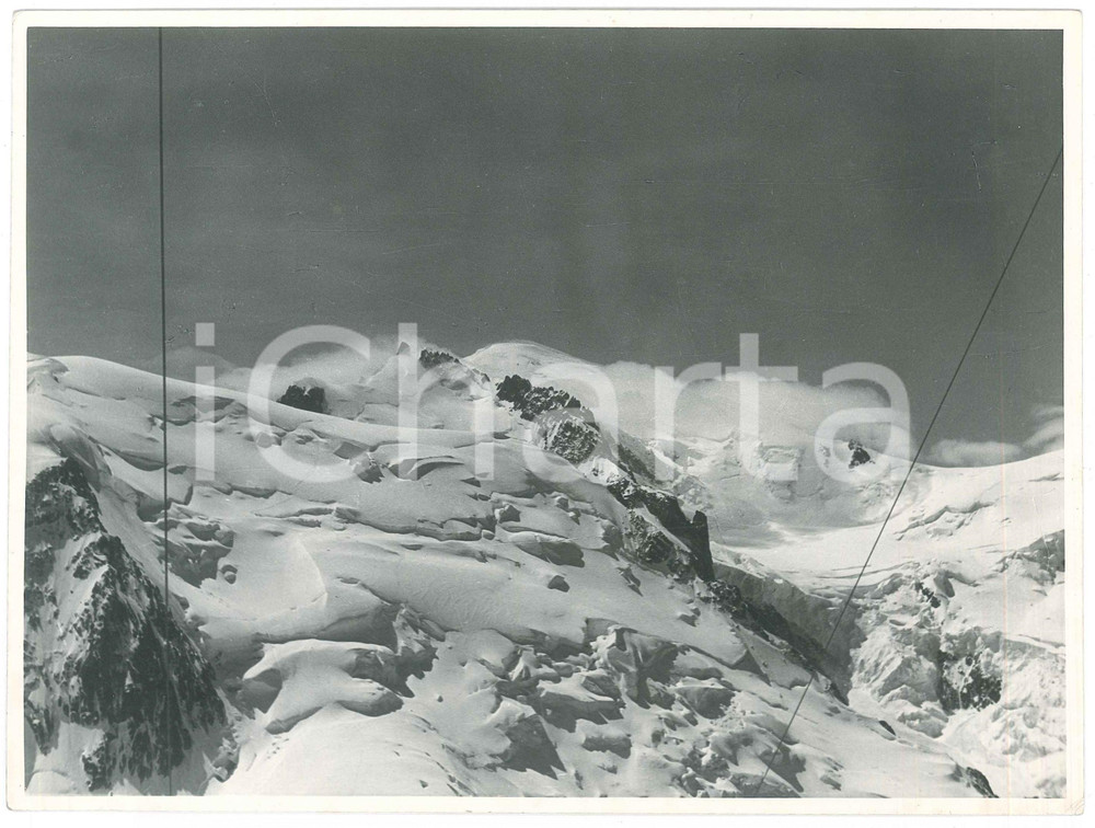 Fotografia d epoca originale 1965 ca MONTE BIANCO visto dall Aiguille du Midi  Foto 23x17 cm 1