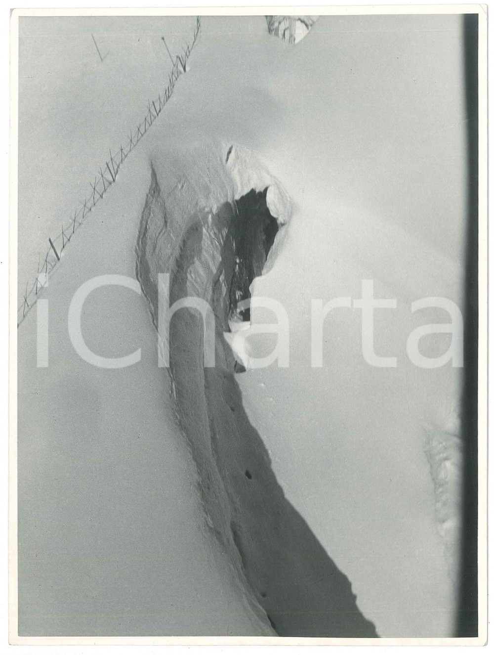 Fotografia d epoca originale 1965 ca MONTE BIANCO Glacier du Géant   Foto 17x23 cm 1 1