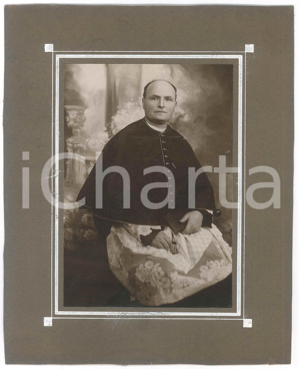 Fotografia d epoca originale 1920 ca ITALIA  COSTUME Ritratto di un alto prelato  Foto ANONIMA 20x25 cm 1