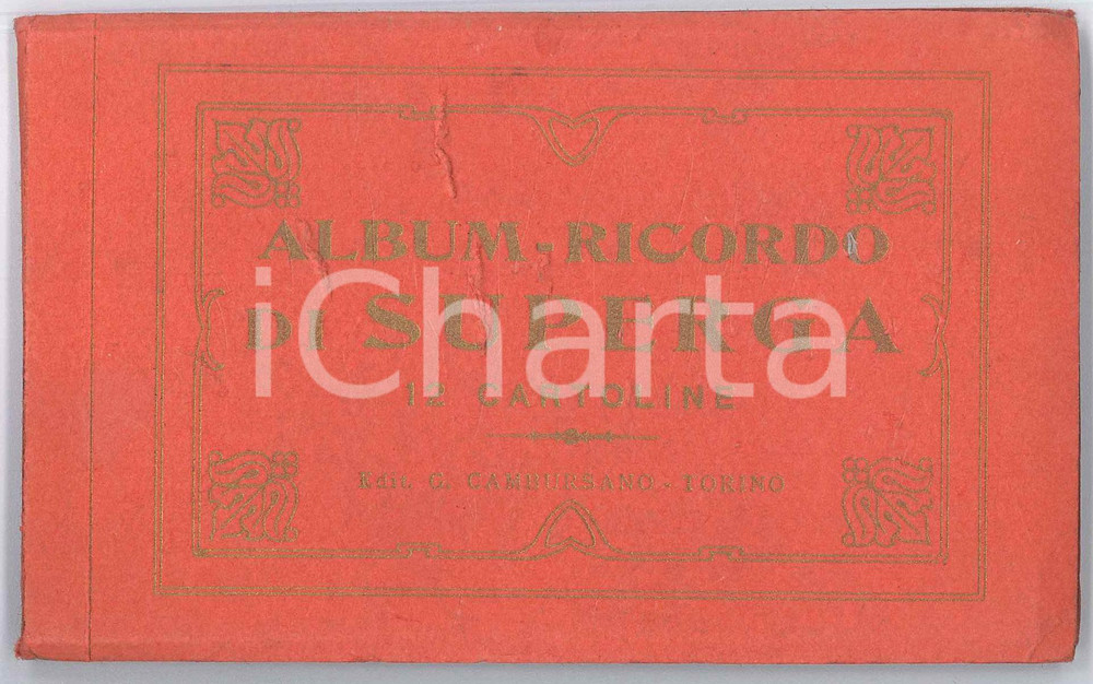 Materiale pubblicitario d’epoca 1920 ca TORINO  SUPERGA Album ricordo illustrato 12 cartoline  Ed. CAMBURSANO 1
