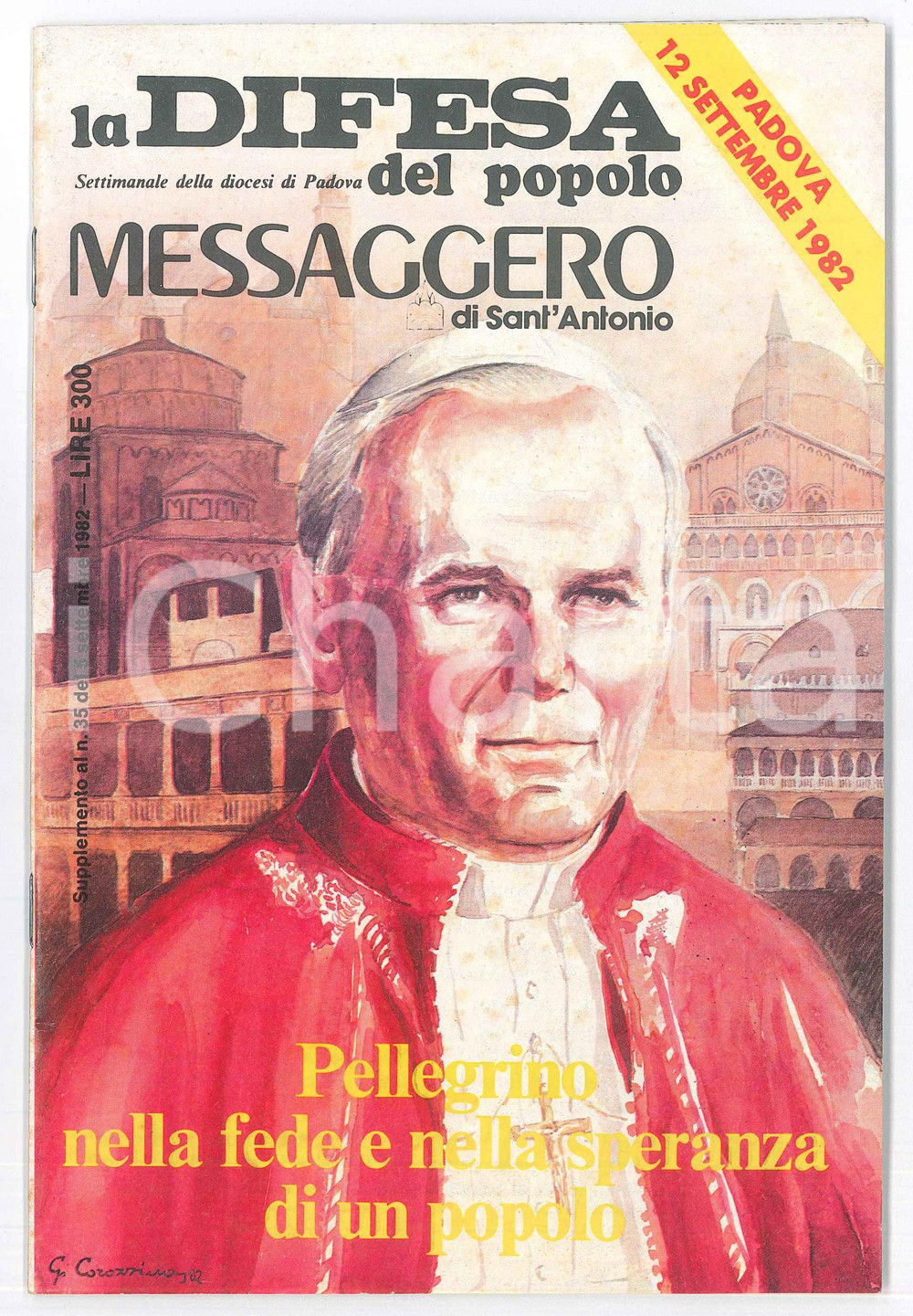 Giornale, rivista storica 1982 PADOVA  DIFESA DEL POPOLO Visita di Giovanni Paolo II  Supplemento 1