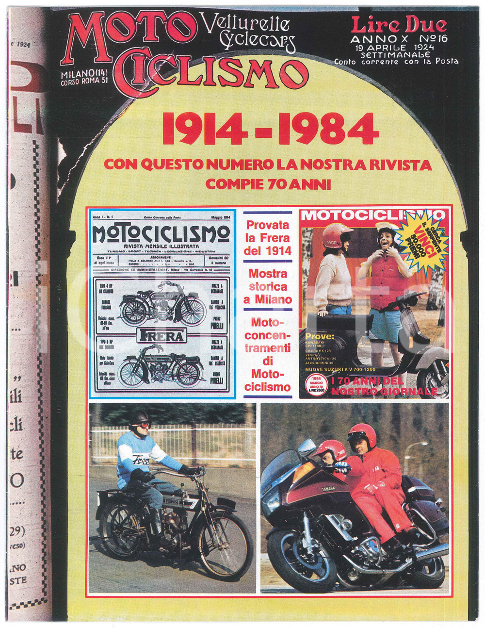 Giornale, rivista storica 1984 MOTOCICLISMO Numero celebrativo per i 70 anni della rivista 1