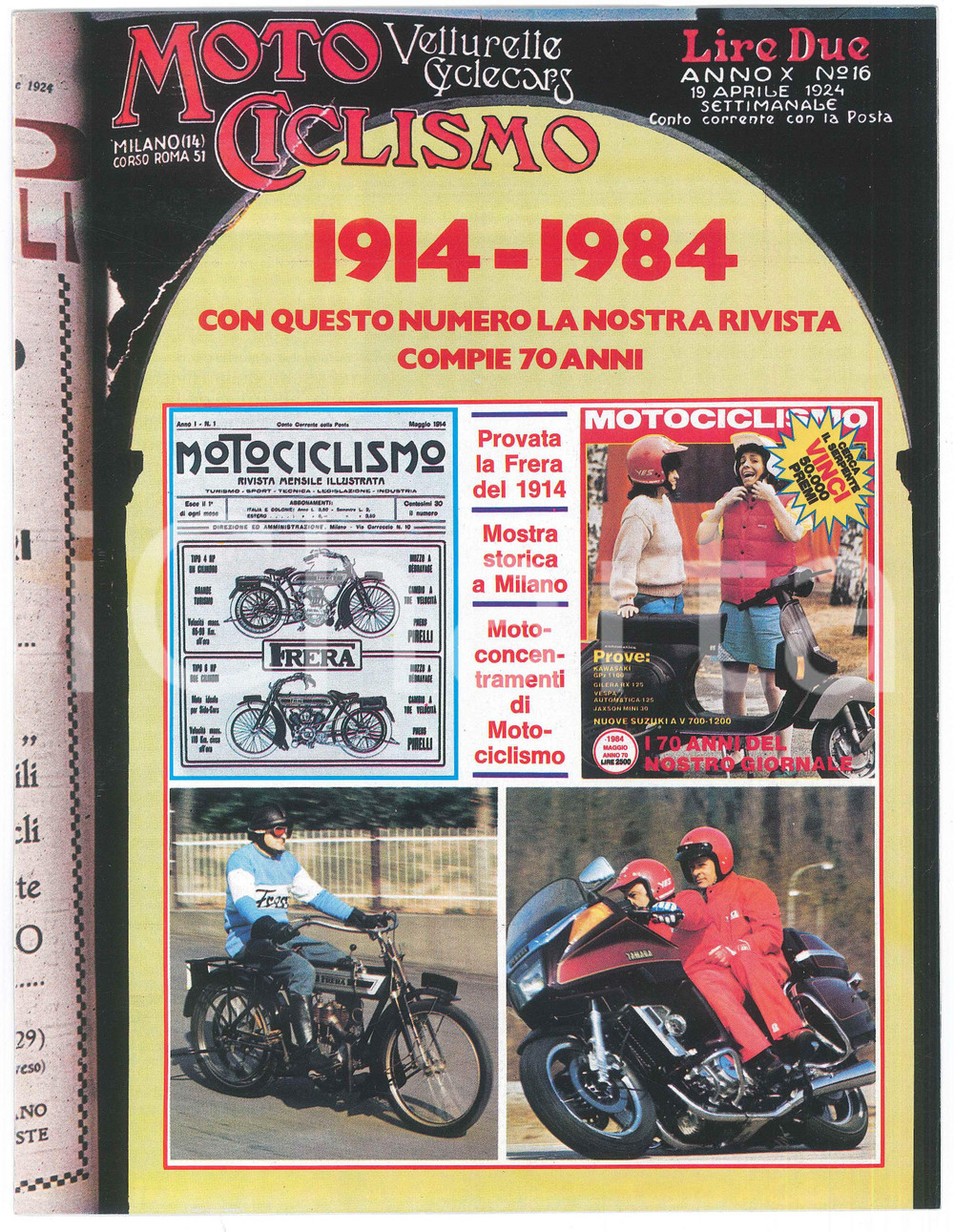 Giornale, rivista storica 1984 MOTOCICLISMO Numero celebrativo per i 70 anni della rivista 1 1