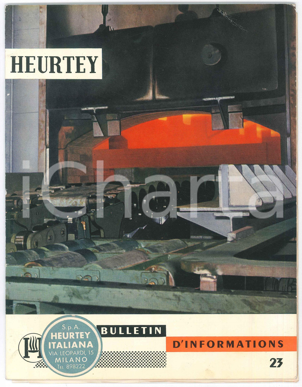 Materiale pubblicitario d’epoca 1961 MILANO  HEURTEY Italiana  Acide sulfurique  Pieghevole ILLUSTRATO French 1