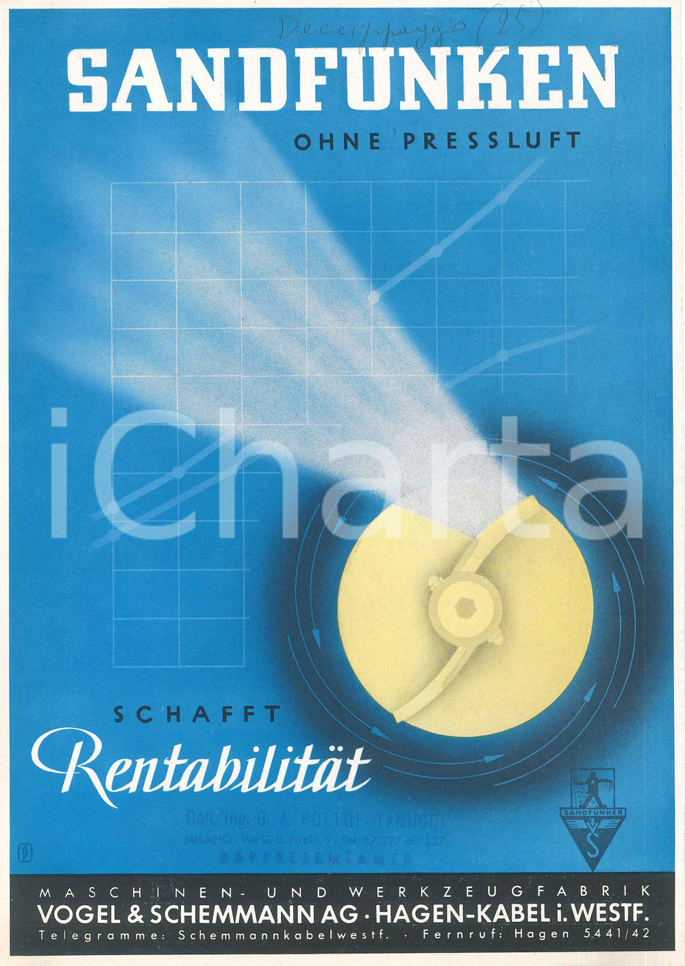 Materiale pubblicitario d’epoca 1960 ca HAGENKABEL Vogel & Schemmann SANDFUNKEN Catalogo ILLUSTRATO 21x29 cm 1