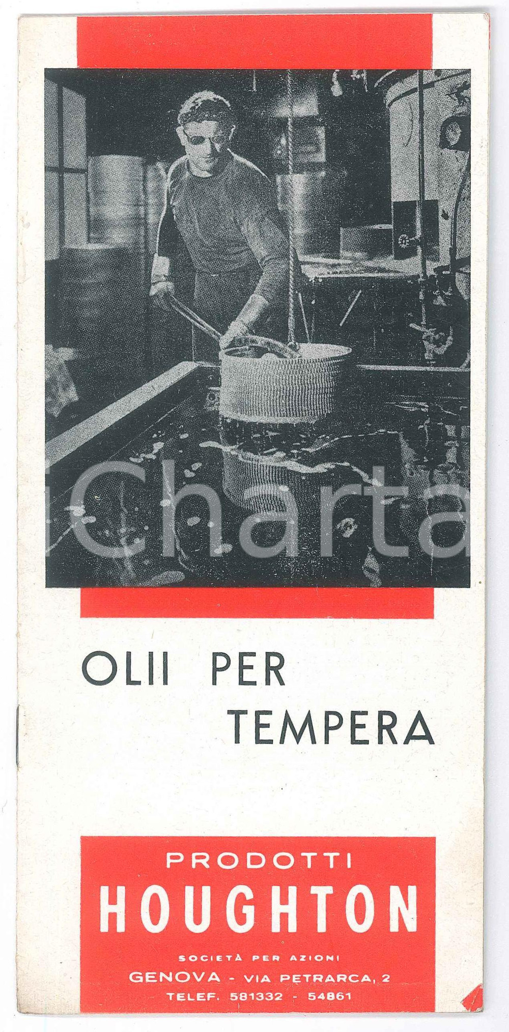 1950 ca GENOVA Prodotti HOUGHTON Olii per tempera - Pieghevole ILLUSTRATO 9x21 Pubblicazione illustrata d'epoca. PAGINE: 11 FAIR/discreto Lievi bruniture, piccola piegatura all'angolo inferiore destro Formato: 9x21 cm originale e autentica 1