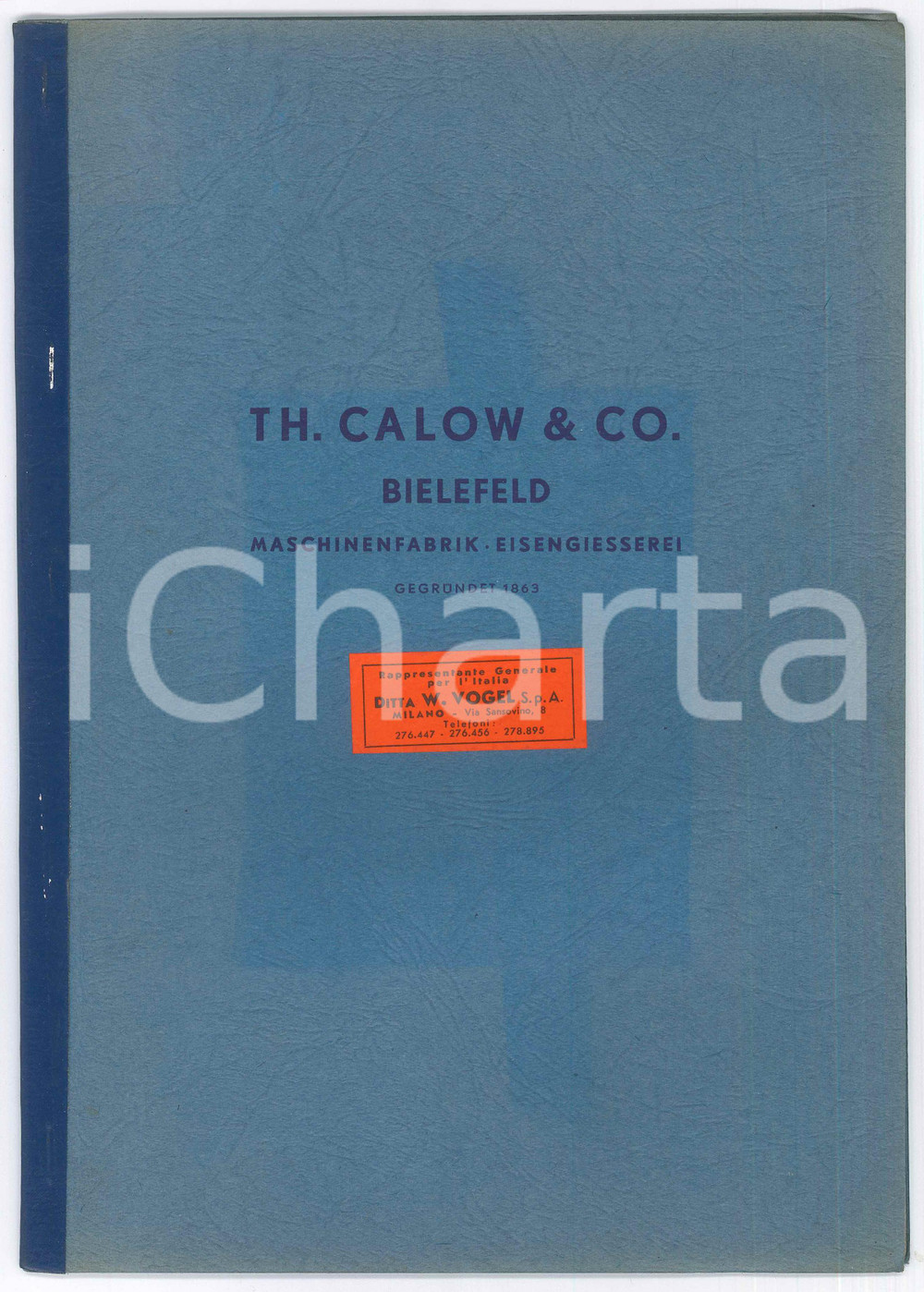 Materiale pubblicitario d’epoca 1960 ca BIELEFELD D Th. CALOW & Co.  Instruction montage machines Ã  Ã©crouter 1