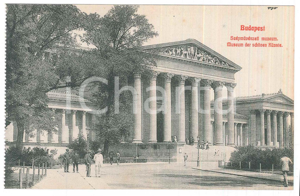 Cartolina originale da collezione 1910 ca BUDAPEST SzÃ©pmÅ±vÃ©szeti MÃºzeum  Museum of Fine Arts  Postcard FP NV 1