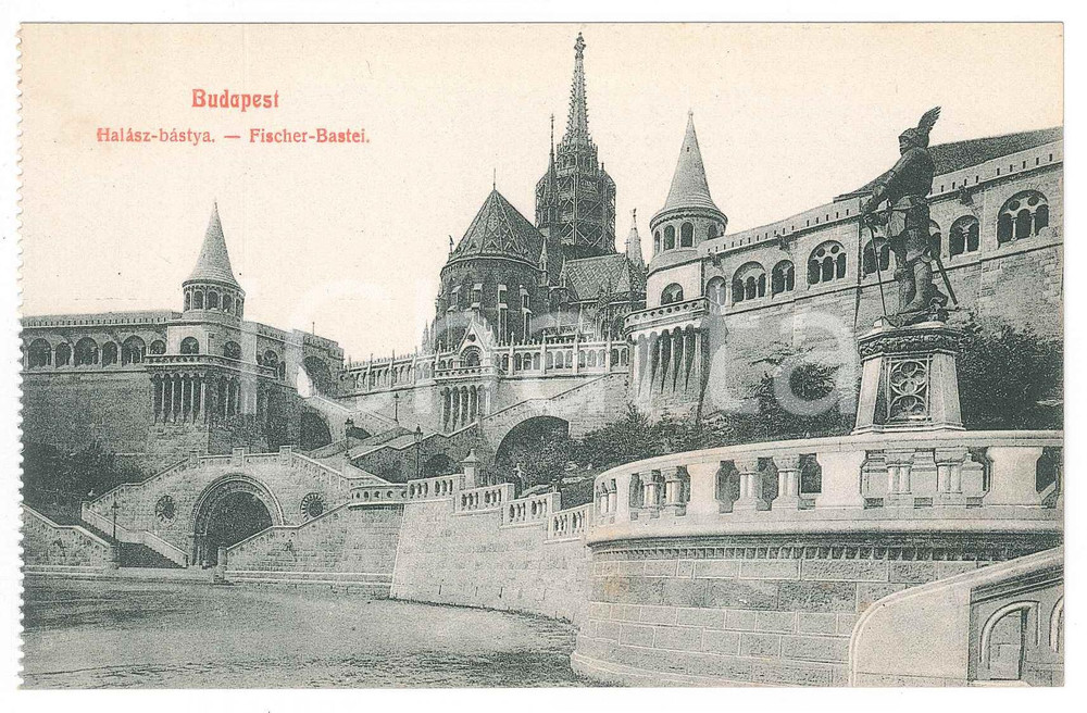 Cartolina originale da collezione 1910 ca BUDAPEST HalÃ¡szbÃ¡stya  Fisherman s Bastion  Postcard FP NV 1