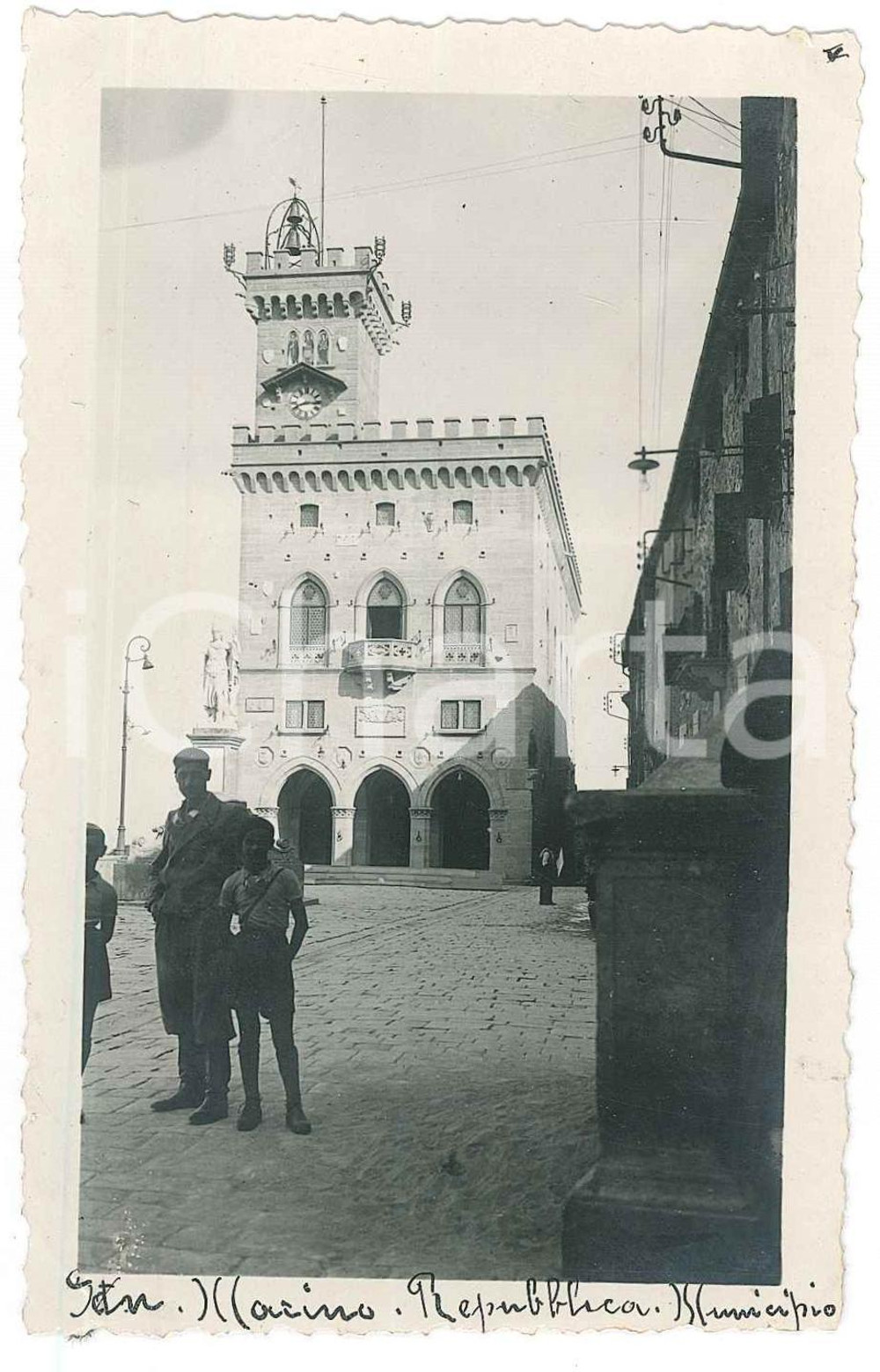 Fotografia d epoca originale 1935 ca SAN MARINO Palazzo pubblico  Palazzo del Governo  Foto 7x11 cm 1