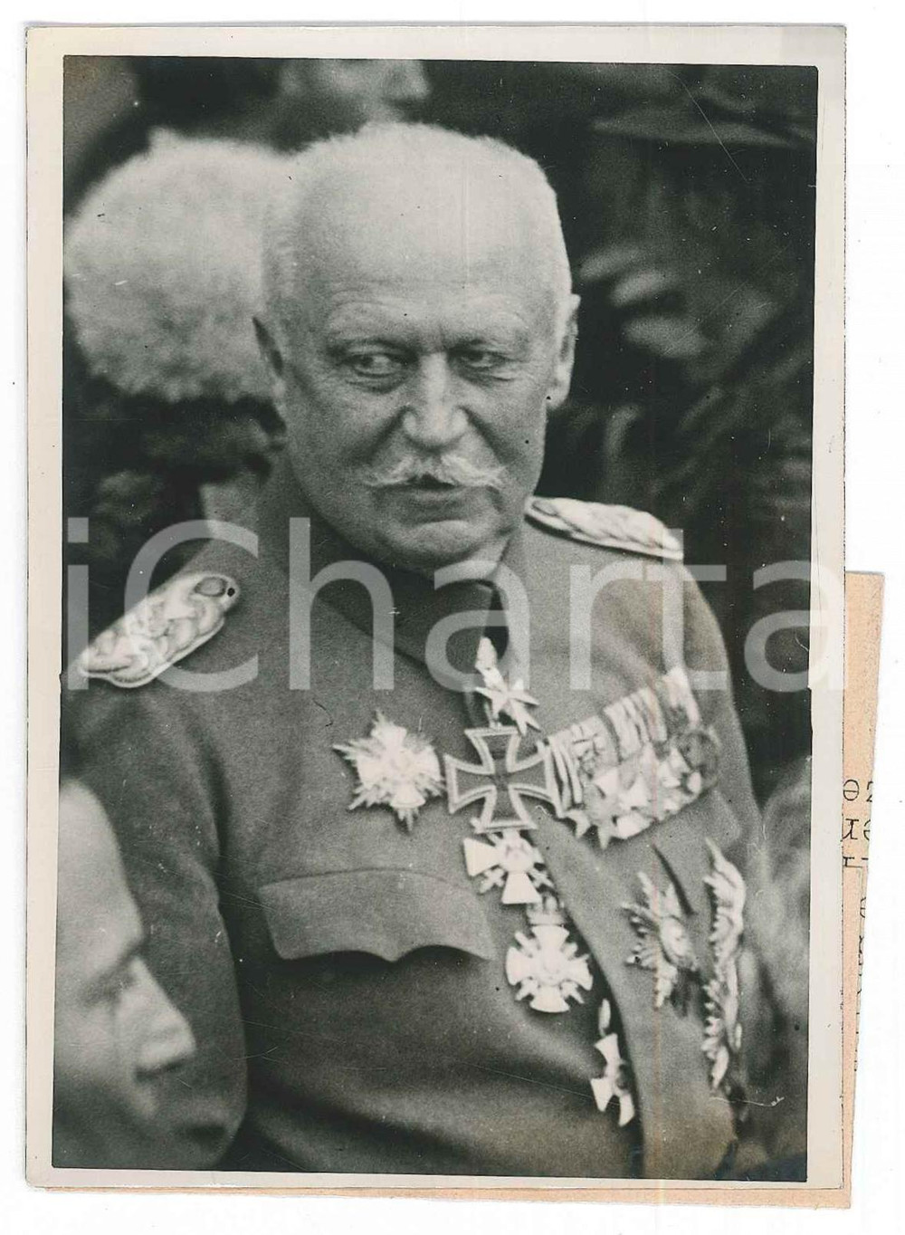 Fotografia d epoca originale 1937 GERMANY General Erich LUDENDORFF  Portrait Photo 9x14 cm 1