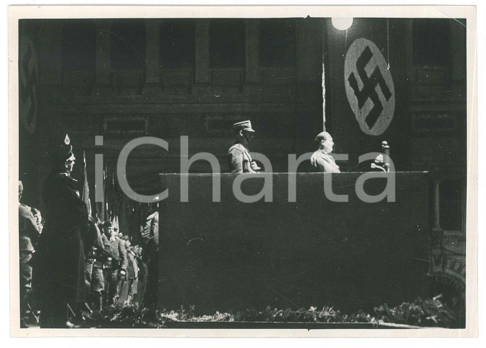 Fotografia d epoca originale 1938 ANSCHLUSS  WIEN  Speech of Hermann GÖRING  Photo 18x13 cm 1