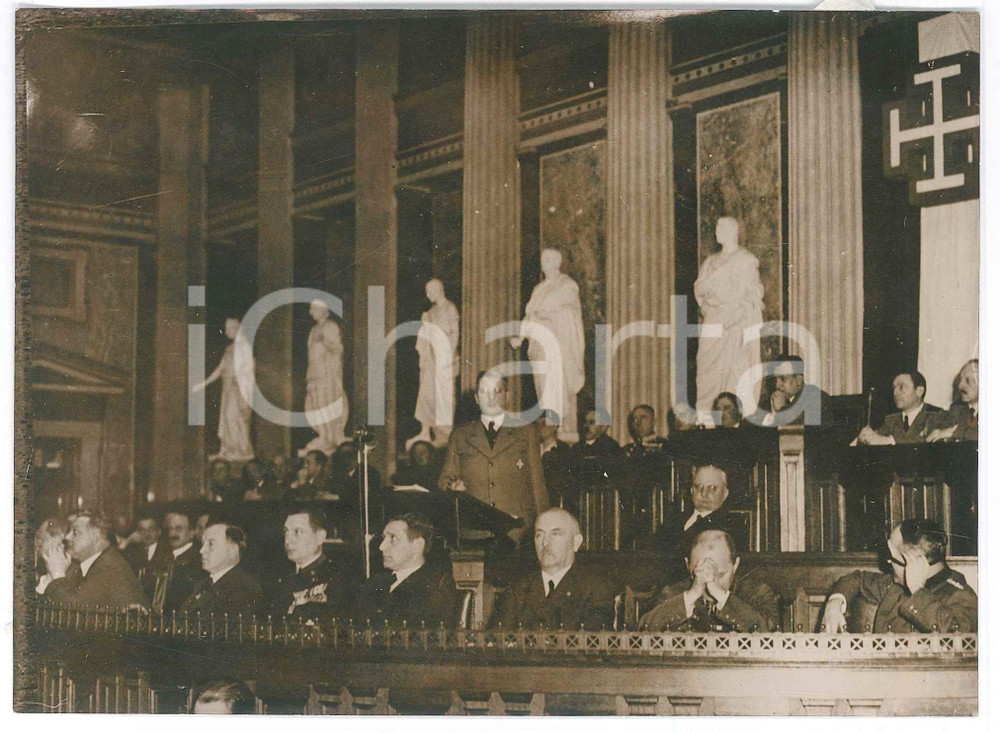 1937 WIEN (AUSTRIA) Discorso del cancelliere Kurt von SCHUSCHNIGG - Foto 16x12