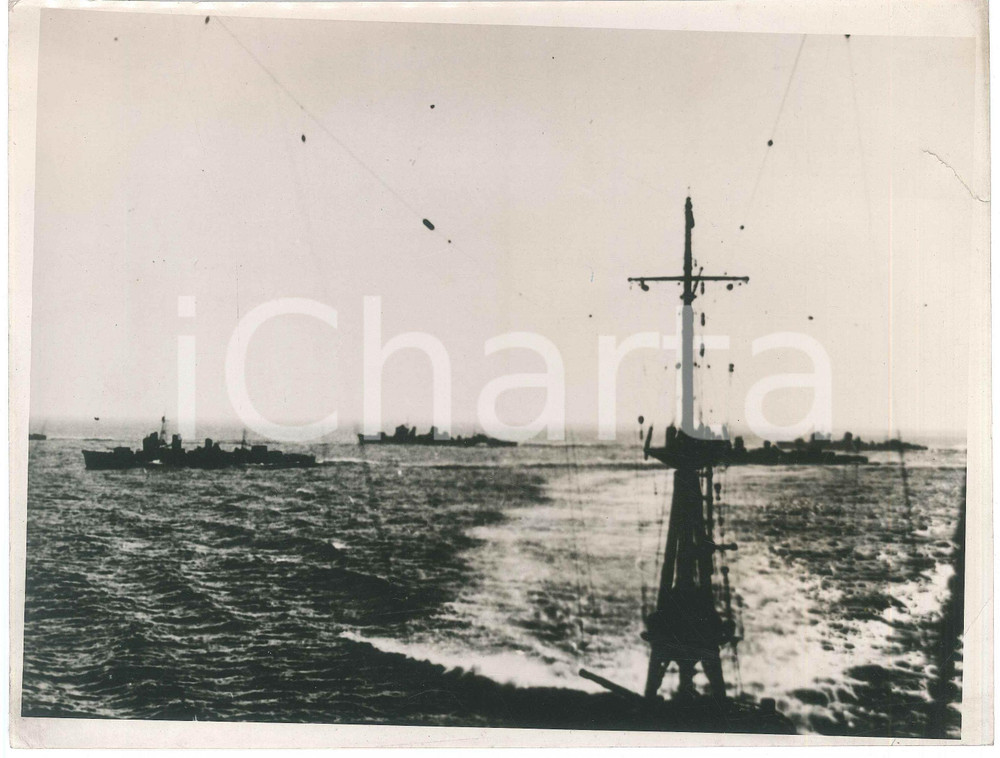 Fotografia d epoca originale 1944 WW2 ZONA DI GUERRA Incrociatori giapponesi nel Nord Pacifico  Foto 24x18 1