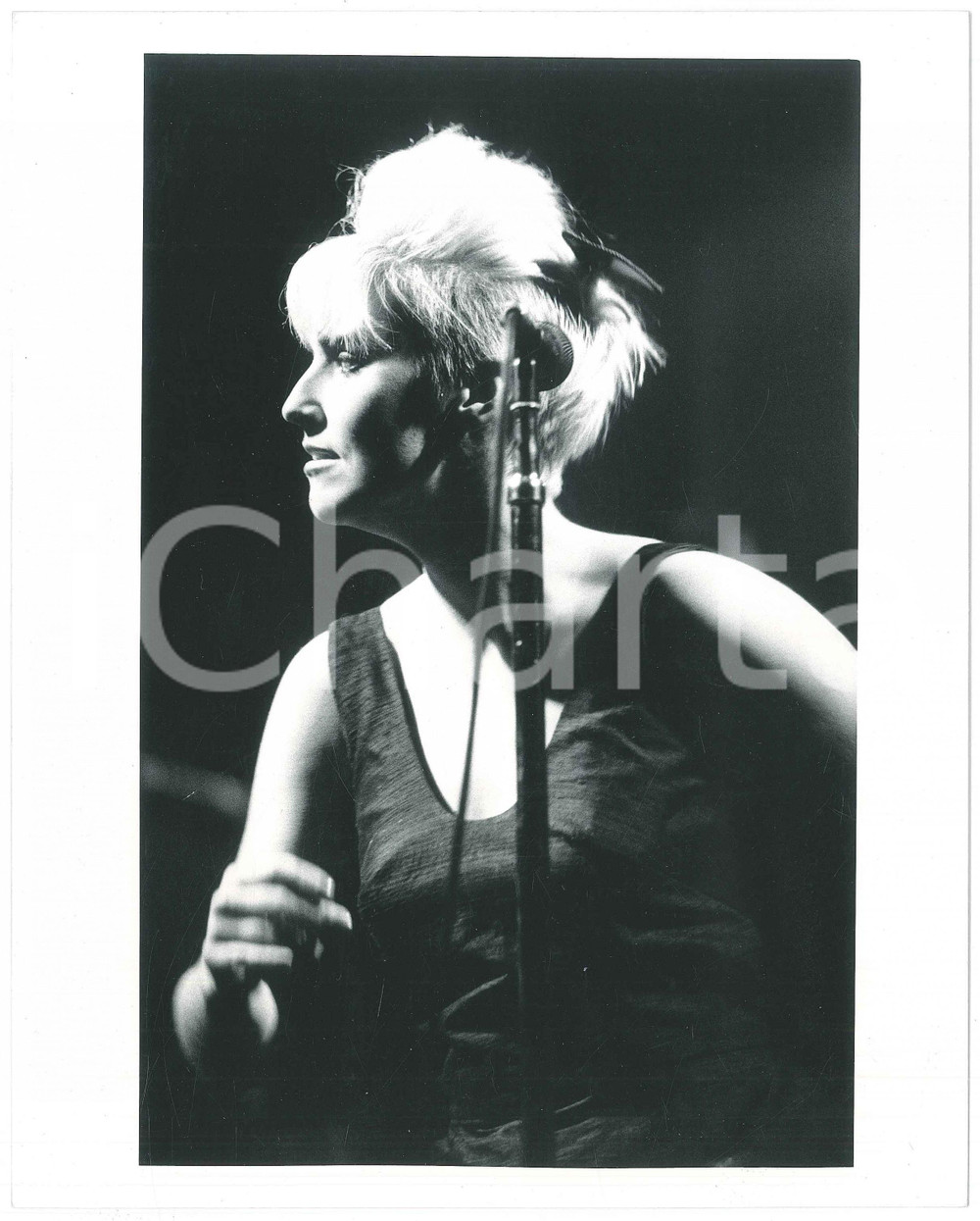 Fotografia d epoca originale 1990 ca MUSICA Carmel McCOURT Ritratto della cantante  Foto 20x25 cm 1