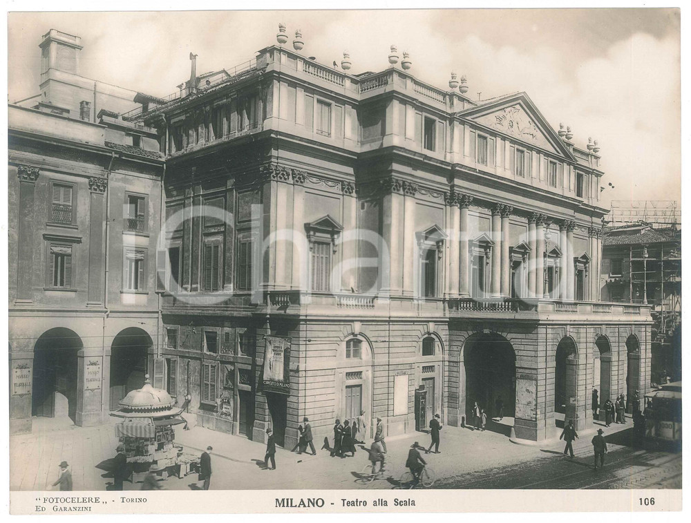 Fotografia d epoca originale 1920 ca MILANO Teatro alla Scala  Foto seriale n. 106 ED. GARANZINI  TORINO 1